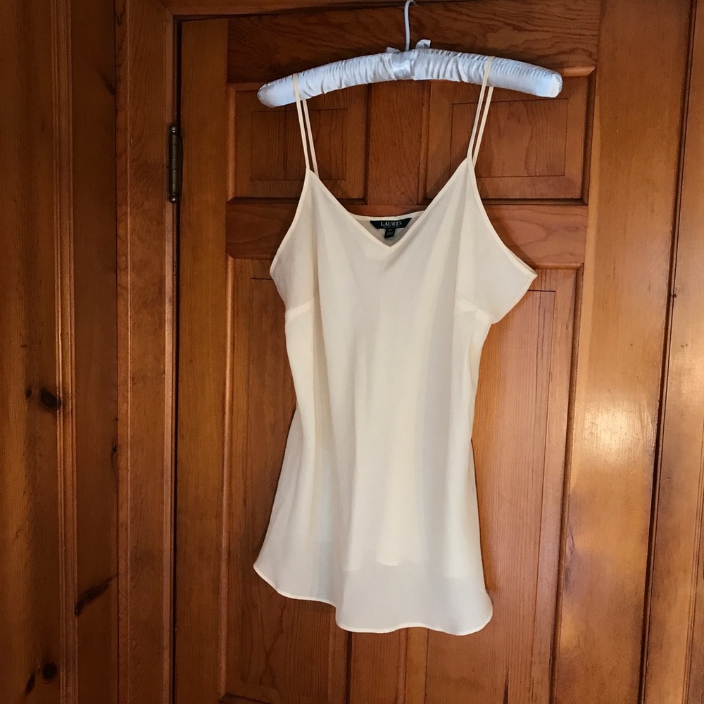 Ralph Lauren Cream Fitted Sleeveless Camisole